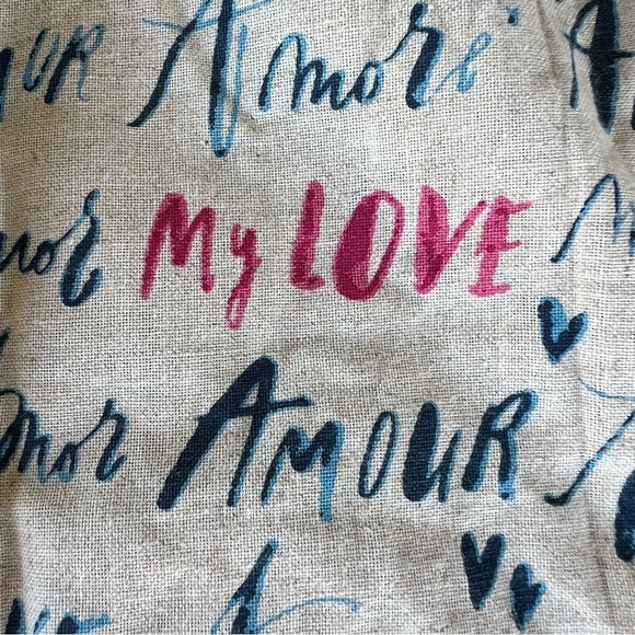 Anthropologie Linea Carta Language of Love Pleated Apron Cotton Linen Amour NWT - Picture 8 of 14